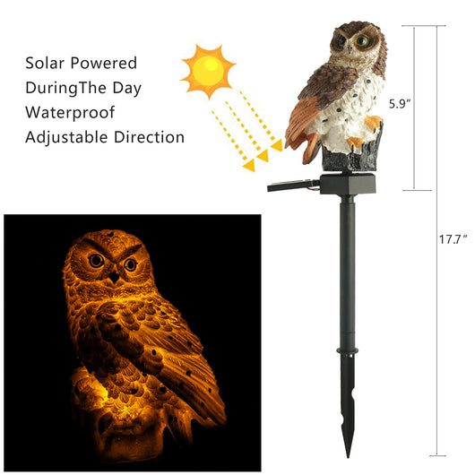 Lámpara Solar de Jardín con Búho LED - Iluminación Exterior Automática - Image 32