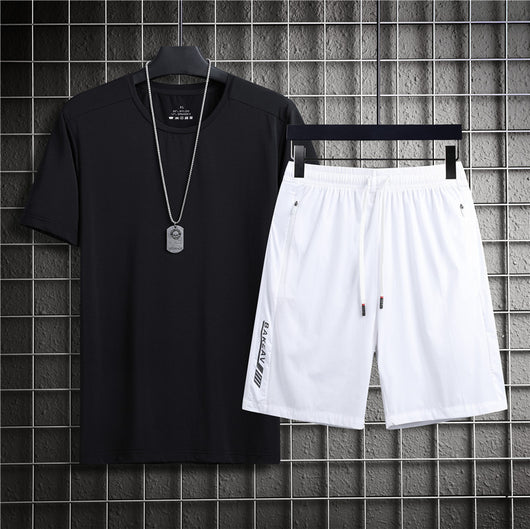 Conjunto Deportivo Hombre Ice Silk - Camiseta y Shorts Transpirables de Secado Rápido - Image 27