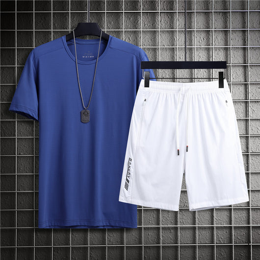 Conjunto Deportivo Hombre Ice Silk - Camiseta y Shorts Transpirables de Secado Rápido - Image 29