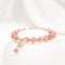Pulsera de Cristal con Cuentas de Fresa
