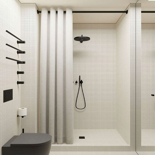 Cortina de Baño Magnética Impermeable sin Perforaciones