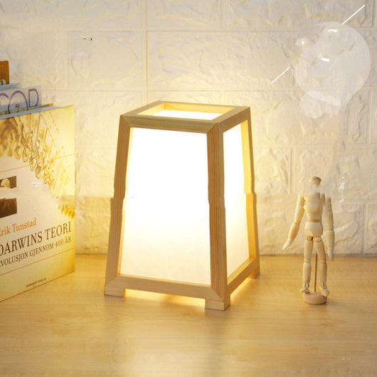 Lámpara de Mesita de Noche en Madera Maciza Tatami con LED Regulable - Image 7