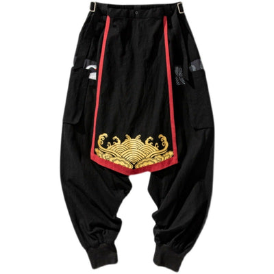 Pantalones Anchos de Algodón y Lino con Estampado Personalizado para Hombre - Image 5