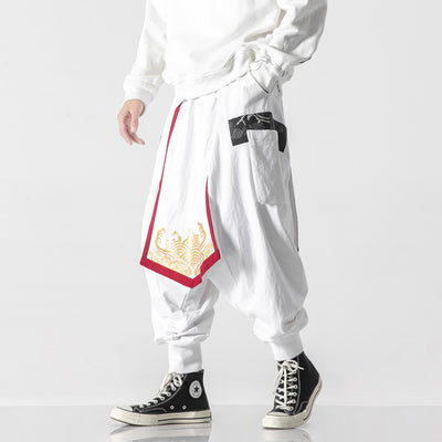 Pantalones Anchos de Algodón y Lino con Estampado Personalizado para Hombre - Image 2