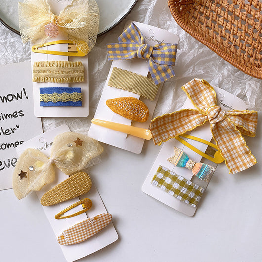 Set de Accesorios para el Cabello Mamá e Hija - Clips Amarillos Lindos - Image 8