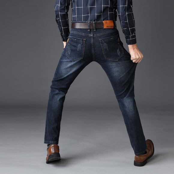 Men's Slim Fit Stretch Jeans - Autumn and Winter