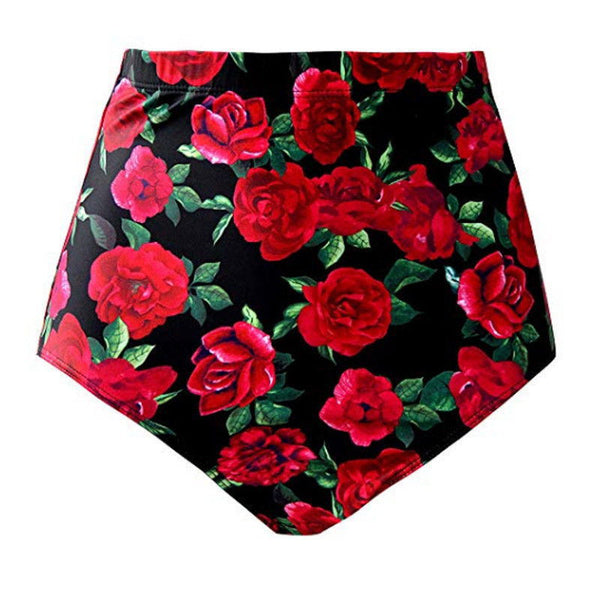 Shorts de Baño Cintura Alta Estampado Corte Slim Conservador