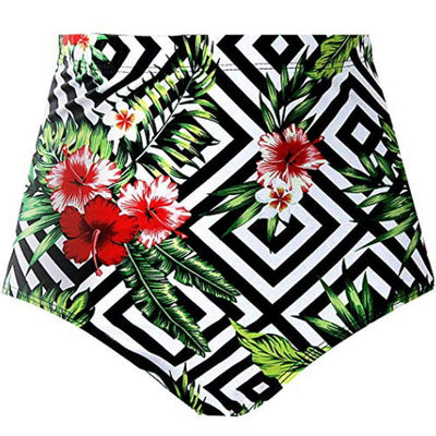 Shorts de Baño Cintura Alta Estampado Corte Slim Conservador - Image 4