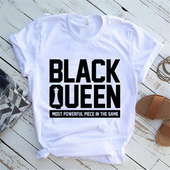 Camiseta Feminista Mujer Estampado Niña Africana Casual