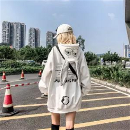 Sudadera con Capucha Estampada Estilo Coreano Holgada para Estudiantes - Image 10