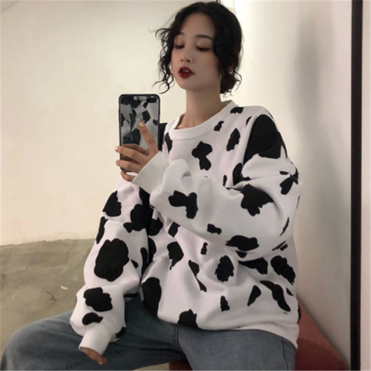 Sudadera con Capucha Estampada Estilo Coreano Holgada para Estudiantes - Image 14