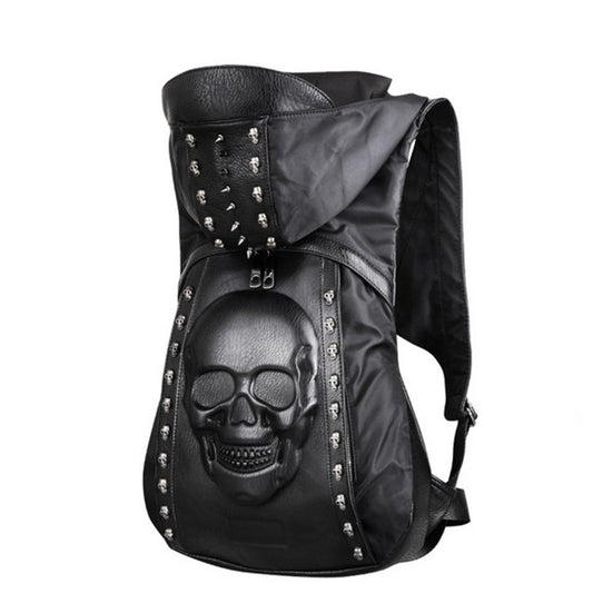 Mochila Gorro Calavera Steampunk con Remaches - Estilo Halloween Europeo