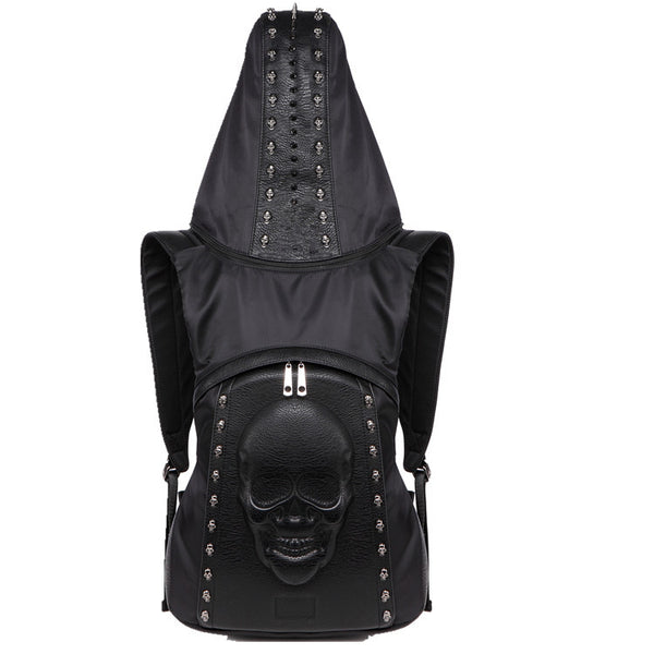 Mochila Gorro Calavera Steampunk con Remaches - Estilo Halloween Europeo