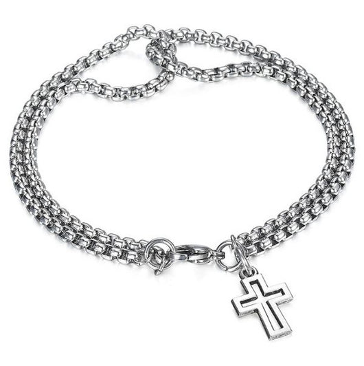 Pulsera de Charms Unisex con Cruz Punk - Acero Inoxidable - Image 11