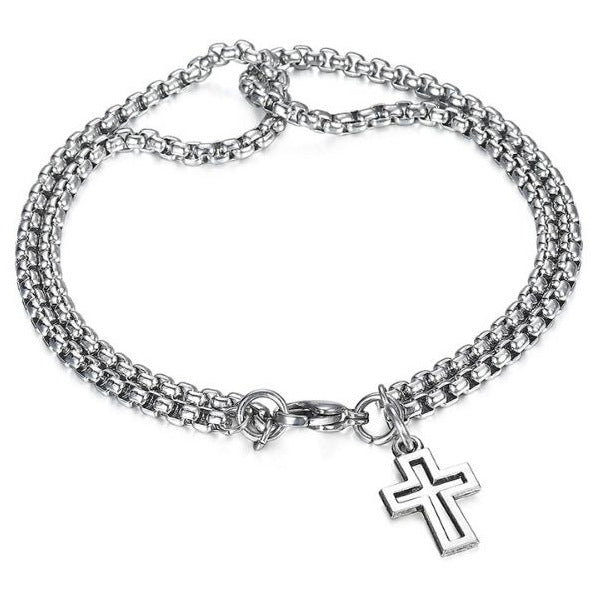 Pulsera de Charms Unisex con Cruz Punk - Acero Inoxidable - Image 3