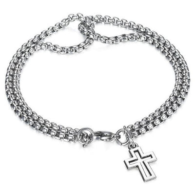 Pulsera de Charms Unisex con Cruz Punk - Acero Inoxidable - Image 3