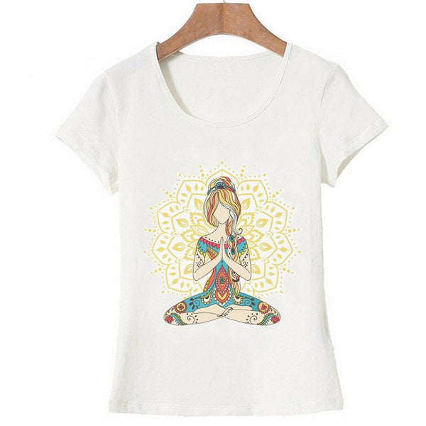 Playera Mujer Casual Mandala Buda Loto Estilo Harajuku