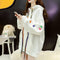 Chaqueta Blusa Coreana con Botones Cosidos y Cordón Ajustable