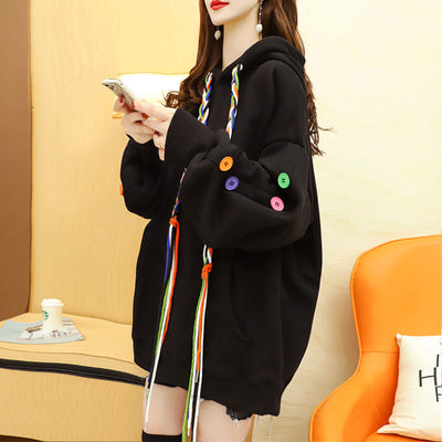 Chaqueta Blusa Coreana con Botones Cosidos y Cordón Ajustable - Image 5