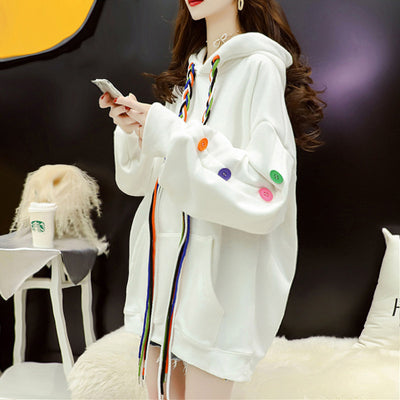 Chaqueta Blusa Coreana con Botones Cosidos y Cordón Ajustable - Image 8