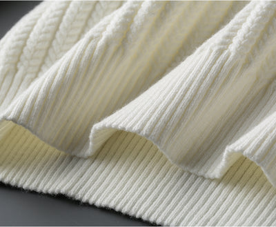 Suéter Jacquard a Rayas Cuello Redondo Estilo Coreano para Hombre - Image 10