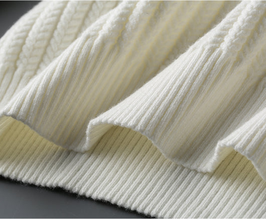 Suéter Jacquard a Rayas Cuello Redondo Estilo Coreano para Hombre - Image 10