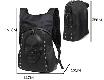Mochila Gorro Calavera Steampunk con Remaches - Estilo Halloween Europeo - Image 7
