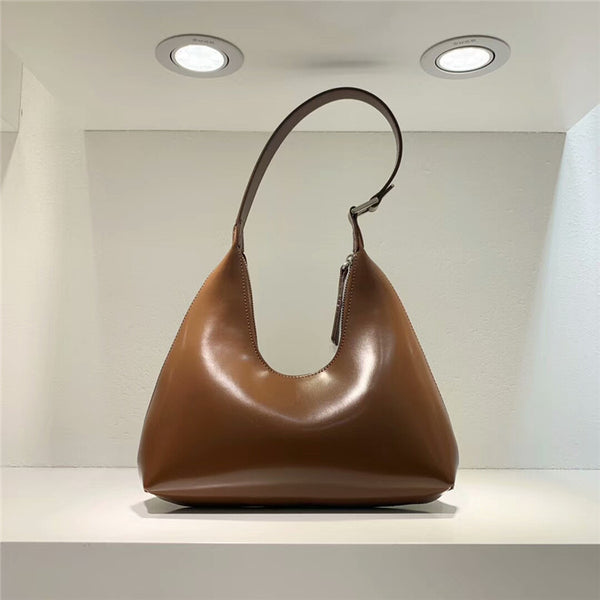 Bolso de Cuero Retro Estilo U - Bandolera Minimalista Axilar