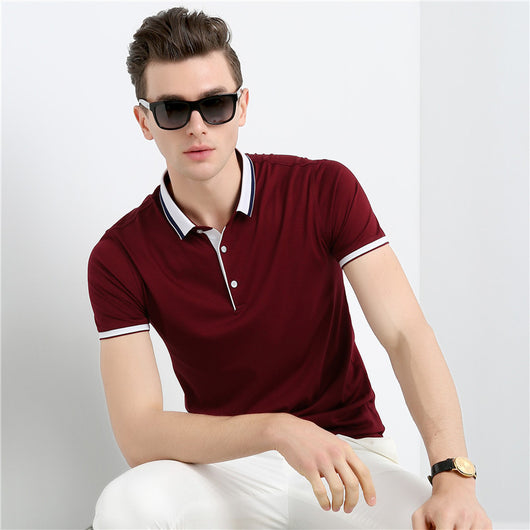 Camiseta Hombre Verano Algodón Mercerizado Manga Corta Ajuste Delgado - Image 7