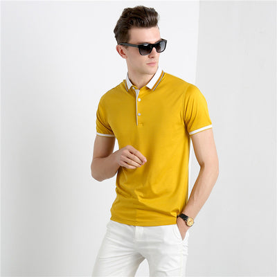 Camiseta Hombre Verano Algodón Mercerizado Manga Corta Ajuste Delgado - Image 5