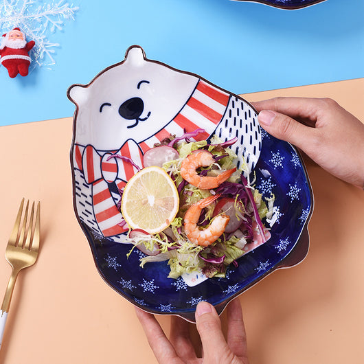 Plato Hondo Infantil Oso Polar - Vajilla Pintada a Mano con Decoración Subesmaltada - Image 7