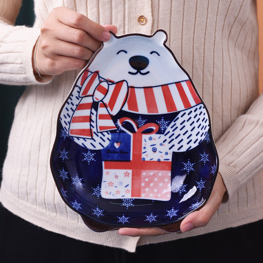 Plato Hondo Infantil Oso Polar - Vajilla Pintada a Mano con Decoración Subesmaltada - Image 6