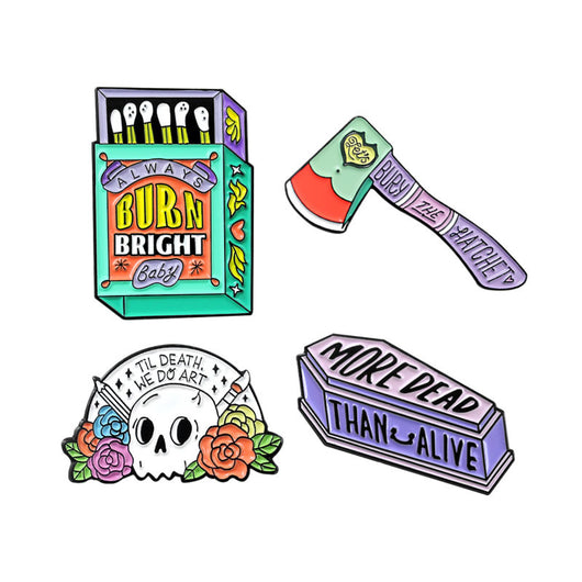 Broche Calavera Gótico con Diseño Goteo - Accesorio Trendy Personalidad - Image 6