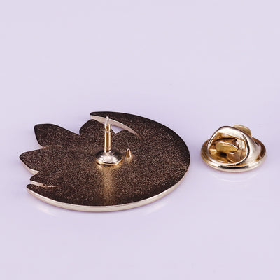 Broche de Cuarzo y Luna con Flor de Cristal - Accesorio Gothic Art Negro - Image 5
