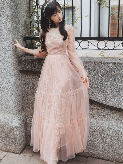 Vestido Hada Retro Francés con Bordado Pesado - Estilo Diosa Elegante - Image 2