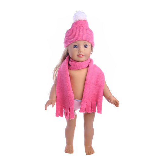 Conjunto de Accesorios para Muñecas: Gorro y Bufanda para Muñecas de 18 Pulgadas y Bebés de 43 cm