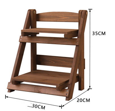Estantería de Madera Maciza para Plantas y Almacenamiento - Organizador Multifuncional de Escritorio - Image 3