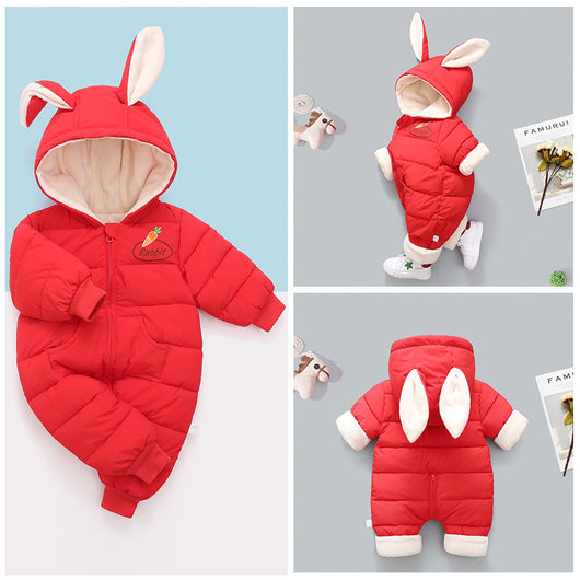 Pijama Enterizo Cálido con Capucha Estampado para Bebé - Image 3