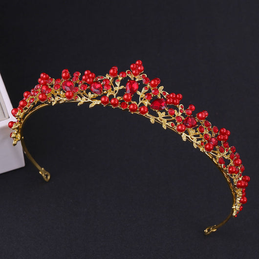 Tiara Infantil con Flores y Perlas para Damas de Honor