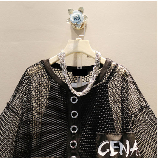 Blusa de Malla Transparente Tallas Grandes para Mujer - Image 10