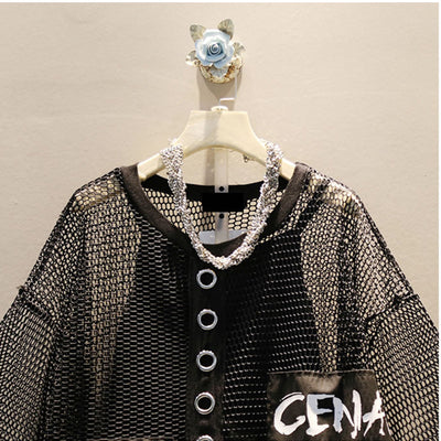 Blusa de Malla Transparente Tallas Grandes para Mujer - Image 2