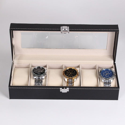 Caja Exhibidora de Relojes con 6 Vitrinas