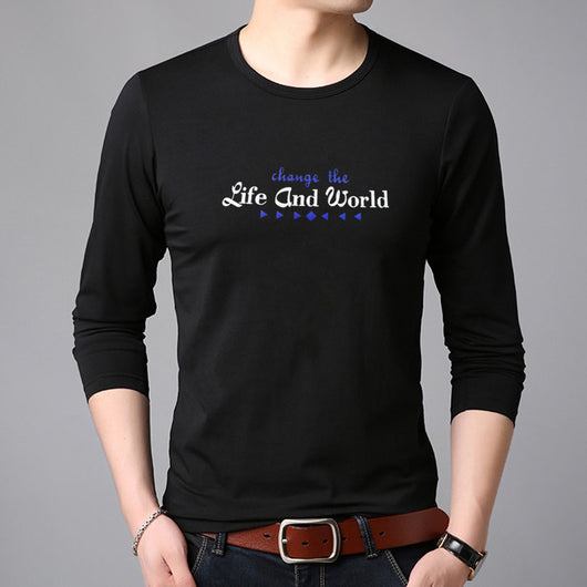 Camiseta Manga Larga Cuello Redondo para Hombre - Image 24