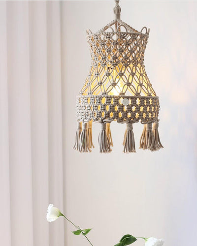 Lámpara Colgante Marroquí Tejida a Mano - Candelabro Étnico para Dormitorio - Image 8
