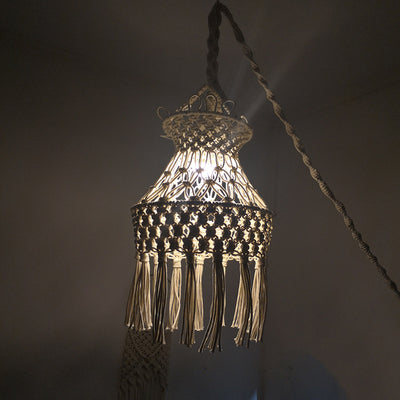 Lámpara Colgante Marroquí Tejida a Mano - Candelabro Étnico para Dormitorio - Image 5