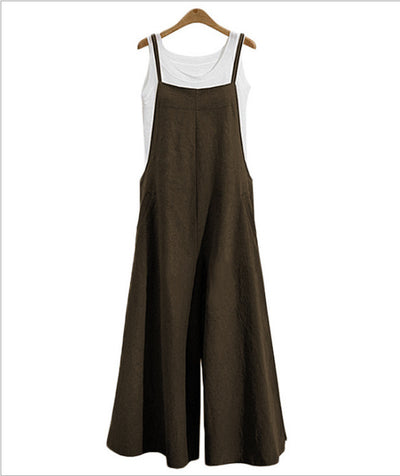 Pantalón Ancho Suelto Tipo Jumpsuit Casual - Image 7