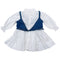 Conjunto Denim Two-Piece con Mangas Abullonadas Retro
