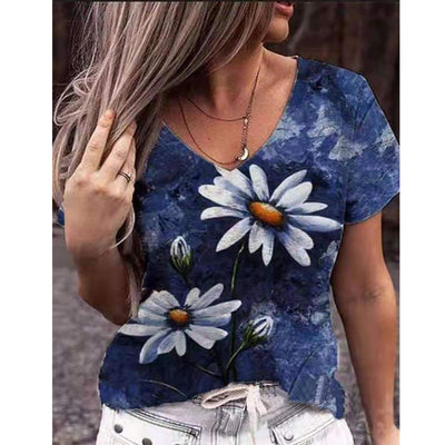 Blusa Estival Mujer con Estampado Colorido Manga Corta - Image 3