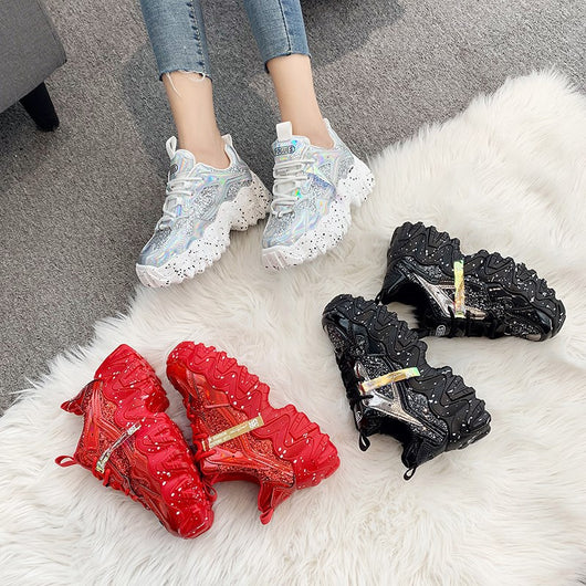 Zapatillas Deportivas de Plataforma Gruesa Estilo College para Mujer - Image 3