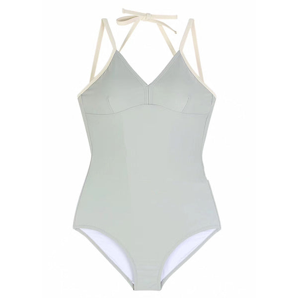 Traje de Baño Enterizo Mujer Estilo Coreano Retro - Diseño Minimalista para Playa y Aguas Termales - Image 5